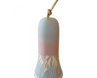 Zilla Nav. USA Ceramic Bell Wind Chime  Bamboo Motif