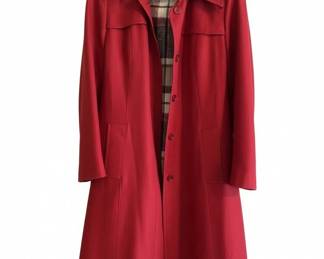 London Fog Womens Red Trench Coat and Teal Trench Coat with Scarf second image