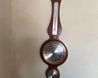 Vintage Airguide Banjo Barometer and Thermometer Set