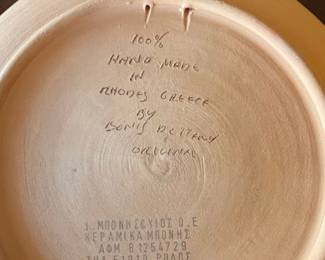 Handmade Rhodes Greece Pottery Plate by Bonis Ceramics third image
