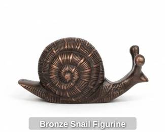 Bronze Snail Figurine