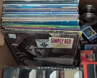 Assorted Vinyl Records and Track Tapes