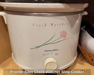 Proctor Silex Crock Watcher Slow Cooker and various small appliances