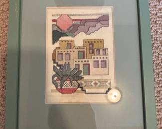 Southwestern Adobe Village CrossStitch Art