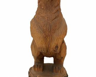 Chainsaw Carved Wooden Bear Sculpture