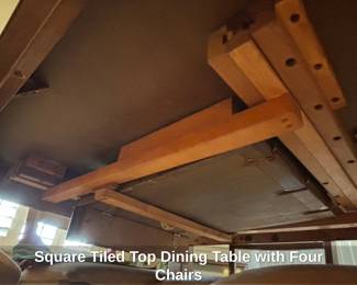 Square Tiled Top Dining Table with Four Chairs third image