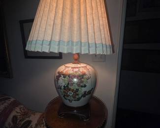 Ginger jar lamp and Baker plant stand $450