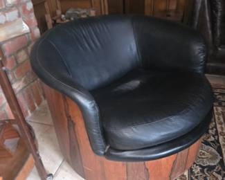 Barrel Chair with throw pillow