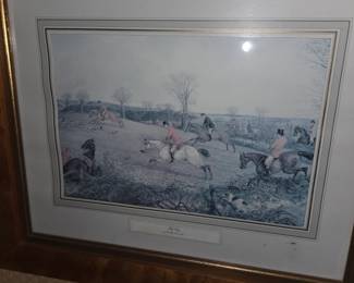 Fox Hunt Scene by E.A.S. Douglas and ebgraved by C.R. Stock Original prints were published in 1889 $150