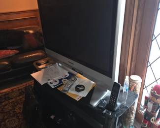 Panasonic Viera Plasma TV, with built-in digital ATSC and analog NTSC and HDMI and Compnent video connections $50.00 and two-tier TV Stand $20 And PALK Surround Sound Bar system w remote $100