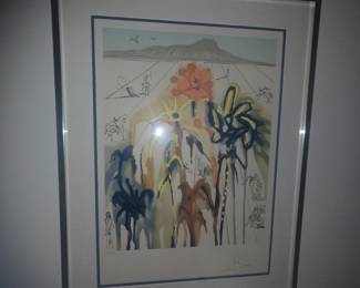 Salvador Dali(1904-1989) A 1980 lithograph titled "Diamond Head" - signed and framed. $2000.00
