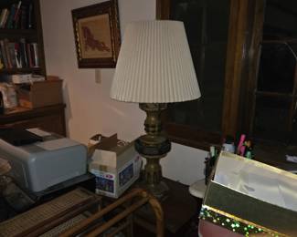 Matching lamp, HP printers, wall art
