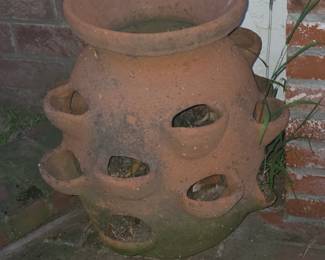 Jumbo terracotta strawberry planter $100