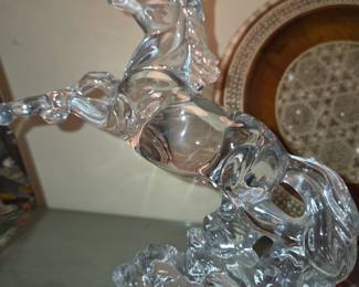 Leaded Crystal Rearing up horse $50.00