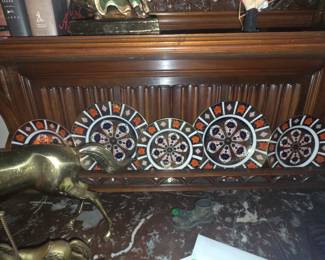 Royal Crown Derby 1128 Old Imari, England. $150.  Five plates, 2 sizes