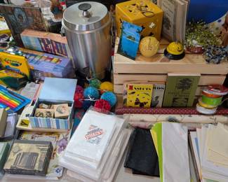 Lots of crafting, new inbox, acrylics, tons of beautiful ribbon, get creative