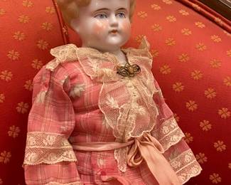 1920s doll porcelain head, bust and hands