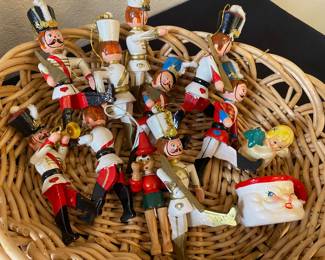Vintage wooden Christmas Nutcracker ornaments