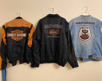 Vintage Harley Davidson, motorcycle jackets and vests