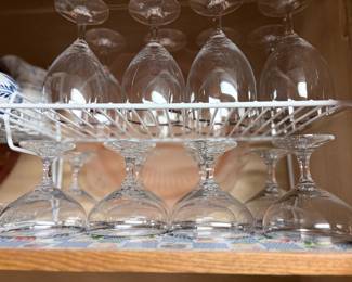 Set of Schott Zweisel silver rimmed glassware