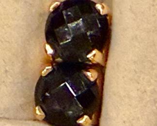 Large black diamond earrings 