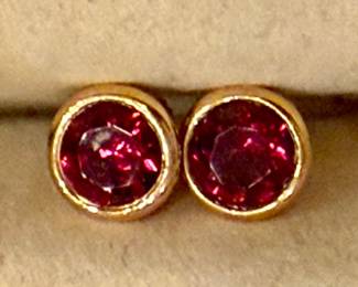 Ruby stud earrings 