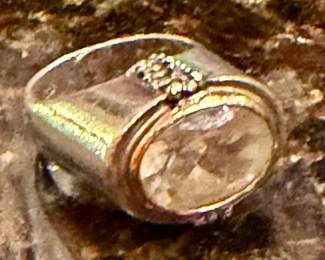 Large rock crystal ring 