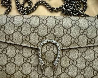 GUCCI Leather Dionysus Chain Wallet BAG