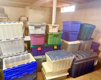 So many plastic totes.