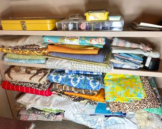 Fabric, some Thai fabric and sewing notions.