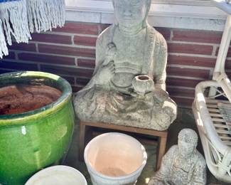 Large and heavy concrete Buddha.