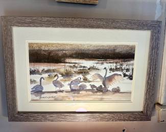 Original watercolor by Michigan artist Sandra Strohschein.