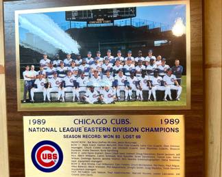 Cubs 1989 plaque.