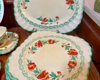 1940's Sebring pottery "Poppies" china.