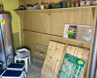 Wood shelf kits & votive holders.