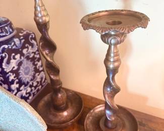 Vintage Maitand - Smith barley twist candlesticks.