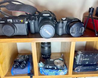 Lots of cameras and lenses.