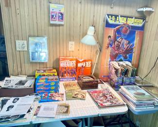 Sport memorabilia section.