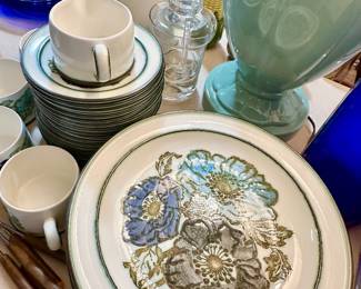 1970's Wedgwood Iona stoneware dishes.