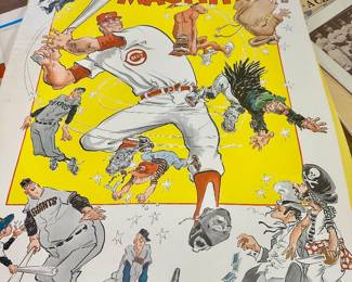 Willard Mullin Big Red Machine lithograph