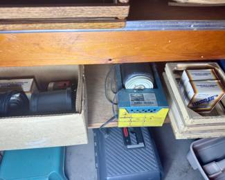 Rock tumbler and accessories.