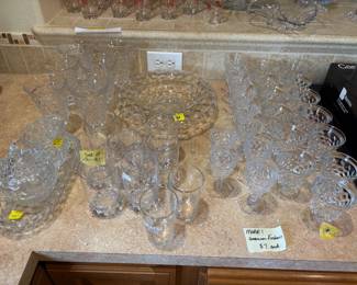 American Fostoria glassware and serveware