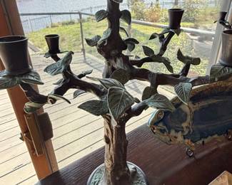 Pair of tree candleabras