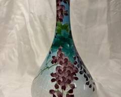 Japanese Cloisonne Meiji vase, 12"