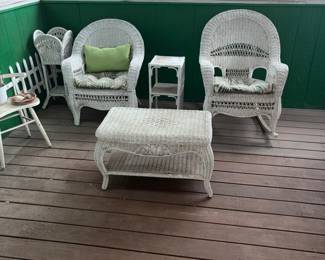 Wicker patio set