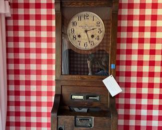 Vintage circa 1920 Cincinnati Time Clock--wonderful decoration for an office or great conversation piece in any room (it has been in the breakfast room for over 40 years).  No pendulum.