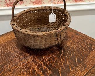 Handmade collecting (egg) basket. circa 1900.  