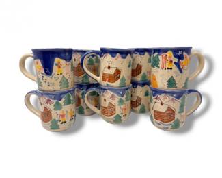 95 10pcStarbucksSkiCabinKidsMugs6NewwTags