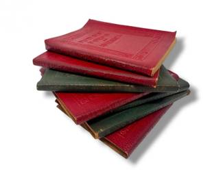 44 AntiqueLittleLeatherLibraryBooksRedcraftEditionStyle