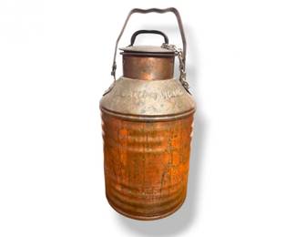 26 Vintage5GallonCopperLiquidJugCanwLidHandleChain